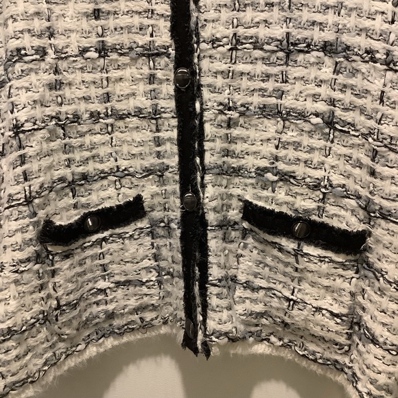 NEW Sioni Size XL Open Front Cardigan Businesses Sweater Black And White - Picture 2 of 6